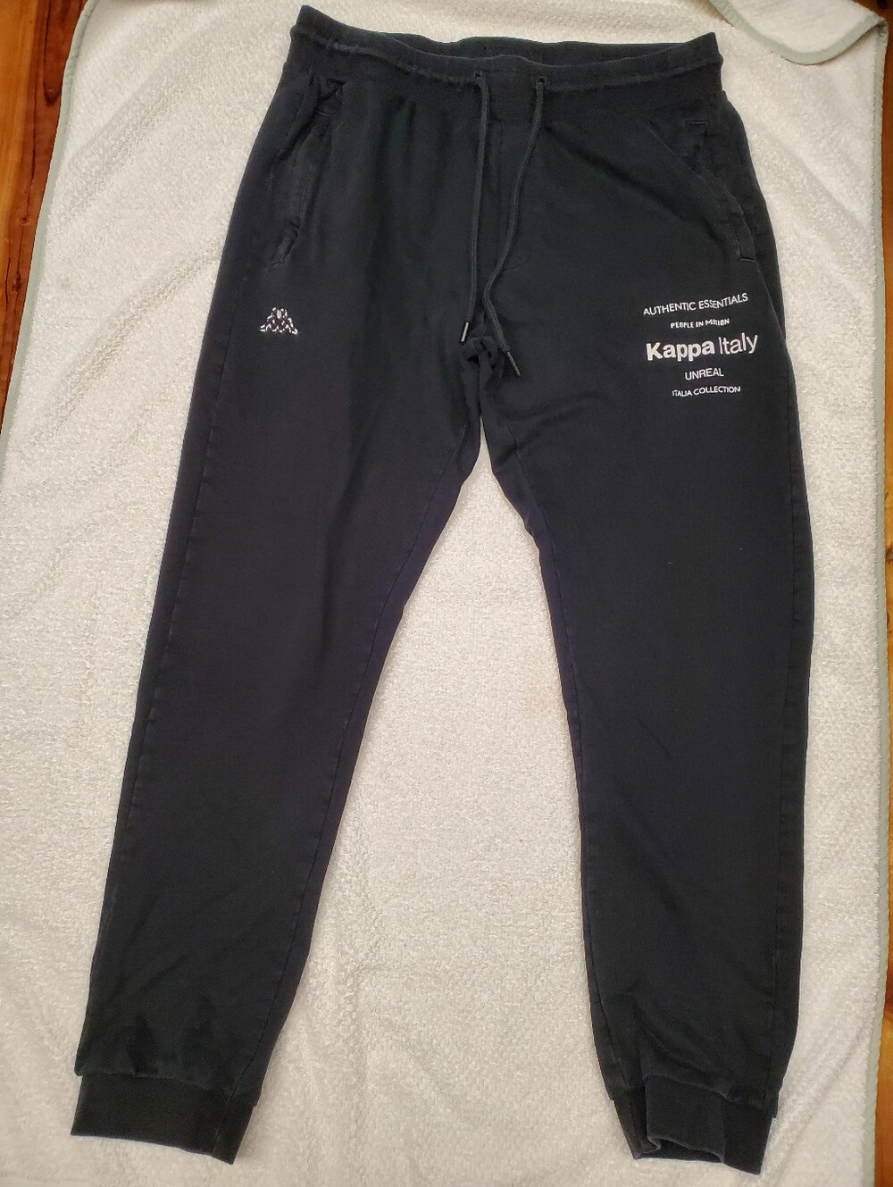 Kappa Italy Italia Collection Navy Jogger Sweatpants Large Streetwear Athleisure